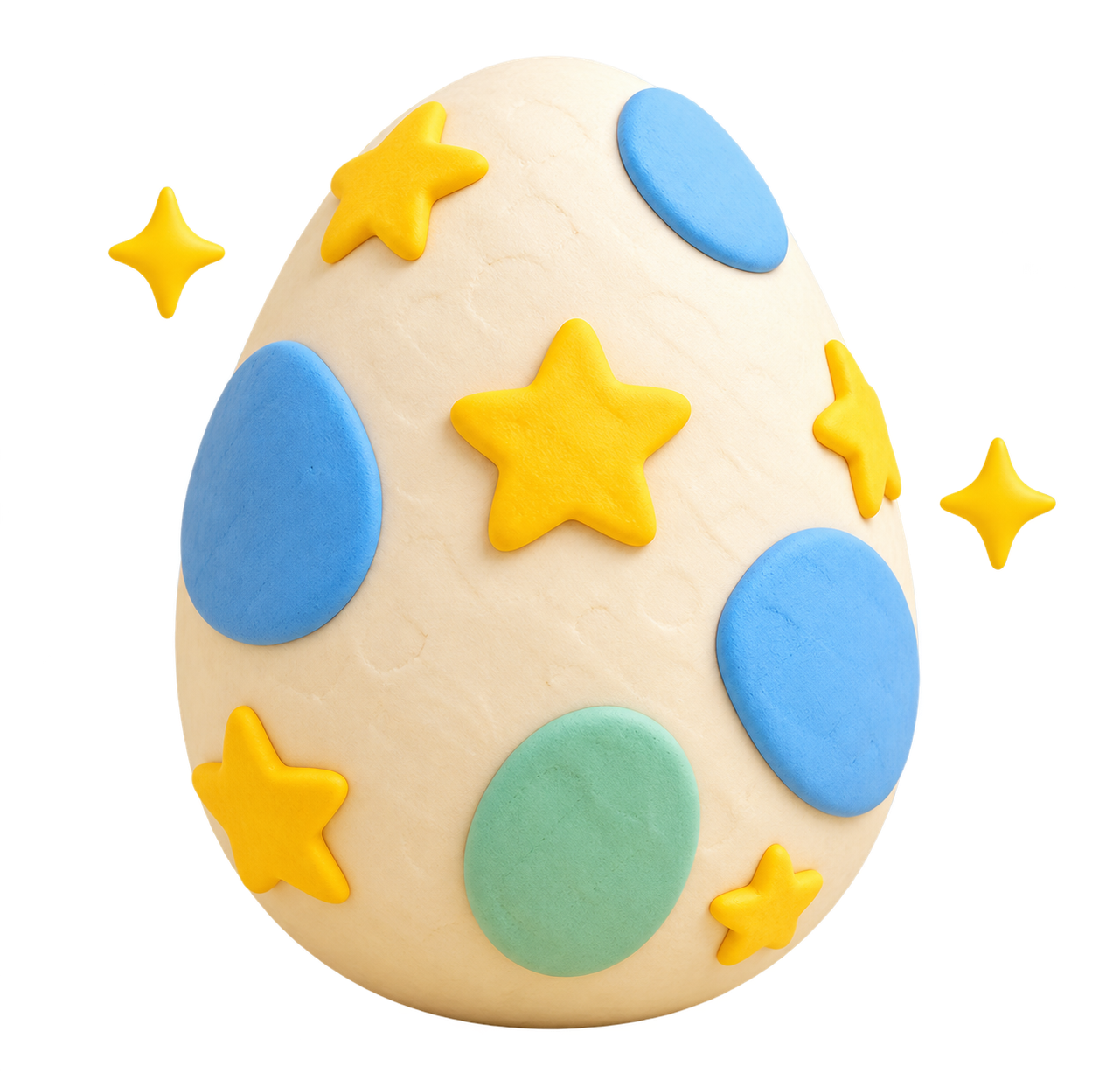 星と水玉模様のタマゴ